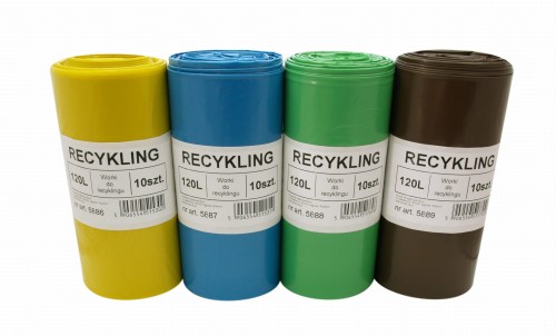 SOLID WORKI RECYKLING 120L ŻÓŁTE 10szt
