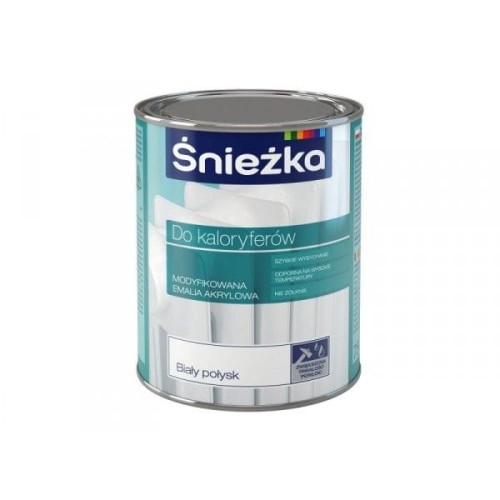 Farba do kaloryferów śnieżka - biała, biały 0,75l