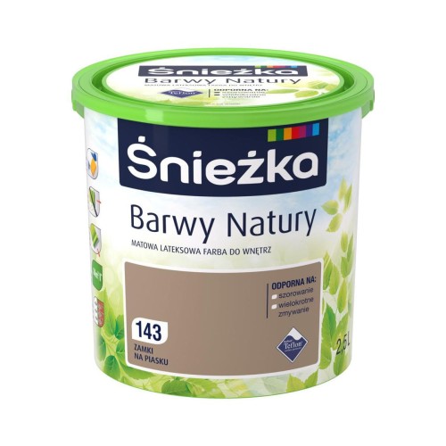 FARBA ŚNIEŻKA LATEKSOWA BARWY NATURY ZAMKI NA PIASKU 5L 