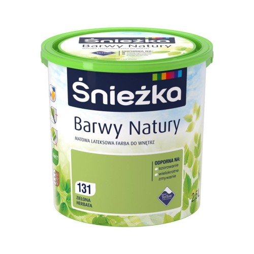 FARBA ŚNIEŻKA LATEKSOWA BARWY NATURY ZIELONA HERBATA 5L