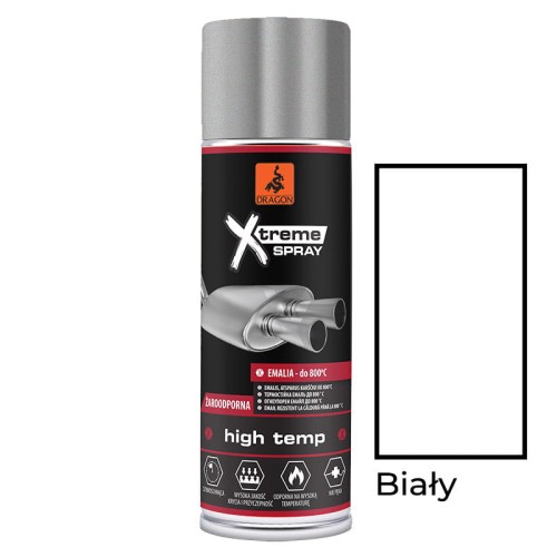DRAGON Emalia żaroodporna - SUPER SPRAY 400ml BIAŁA