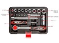 Zestaw kluczy nasadowych 1/4',3/8', 20 szt. TOP TOOLS