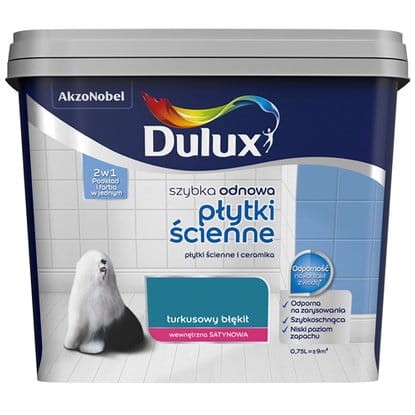 DULUX szybka odnowa Płytki ścienne Turkusowy Błękit 0,75l