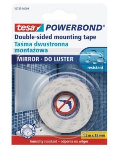 TESA Taśma dwustronna montażowa powerbond do luster 1,5m x 19mm