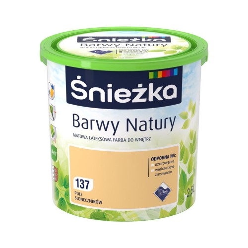 FARBA ŚNIEŻKA LATEKSOWA BARWY NATURY POLE SŁONECZNIKÓW 5L