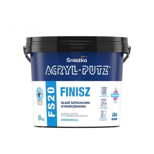 ŚNIEŻKA ACRYL PUTZ FS20 FINISZ GŁADŹ SZPACHLOWA 8KG