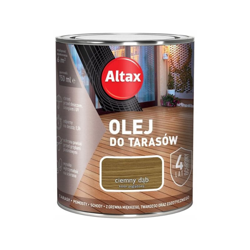 ALTAX Olej do tarasów 0,75L ciemny dąb