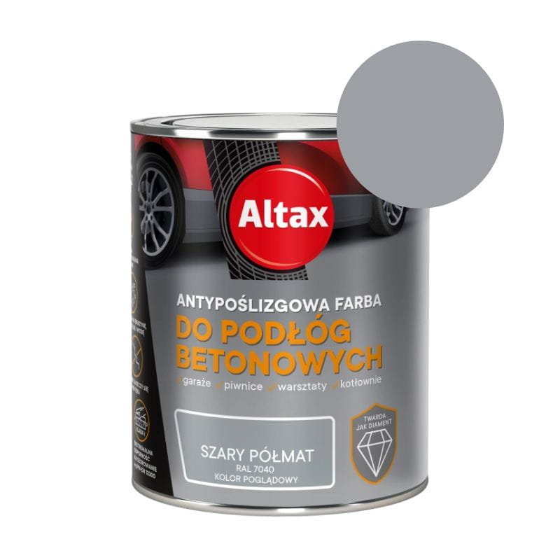 ALTAX Antypoślizgowa farba do podłóg betonowych szary półmat 0,75L