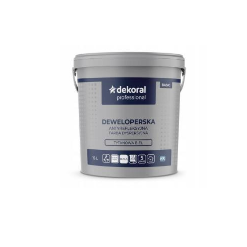 Dekoral Professional Farba Deweloperska 15 L biały mat