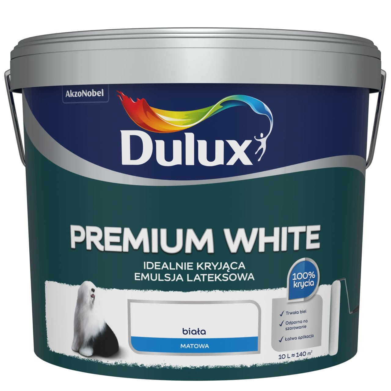 DULUX Farba lateksowa Premium White 10L
